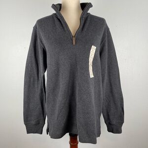NWT St John’s Bay Gray Quarter-Zip Pullover Size S